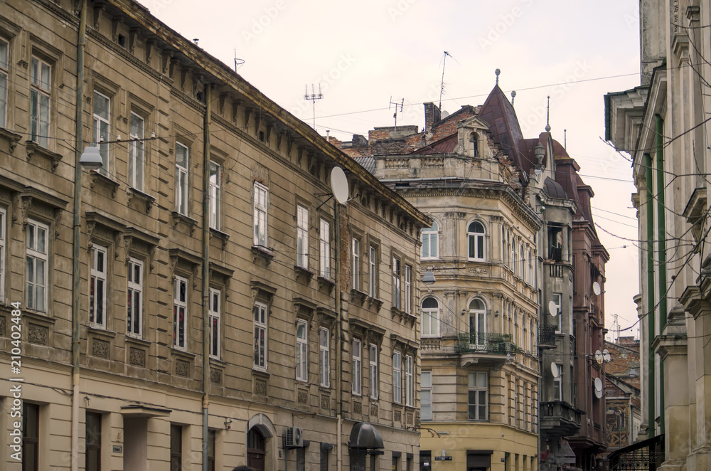 View of Lviv street, Ukraine
