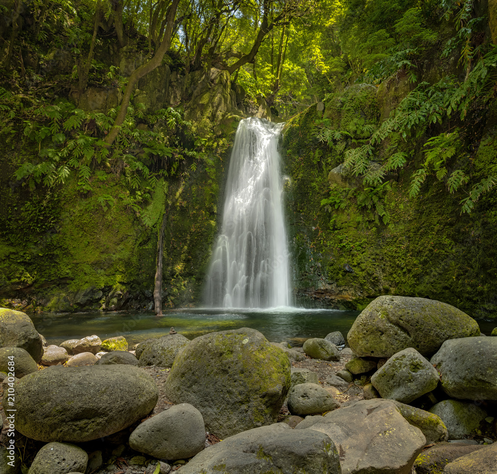 Waterfall Salto do Prego, Sao Miguel, Acores