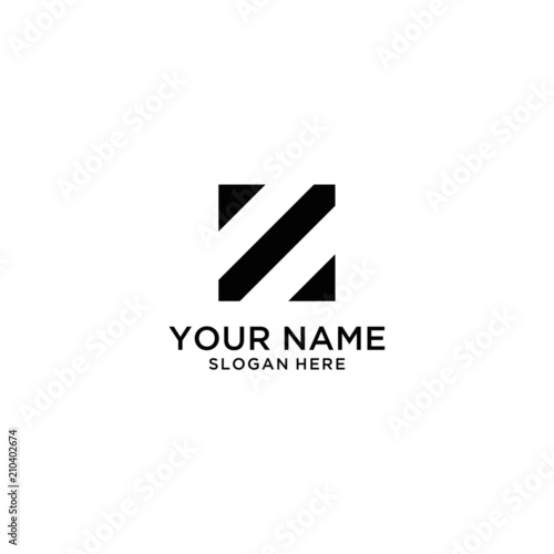 Z letter square logo design photo