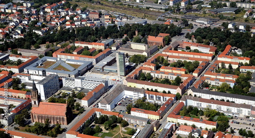 Neubrandenburg  Altstadt und Innenstadt mit Friedrich-Engels-Ring