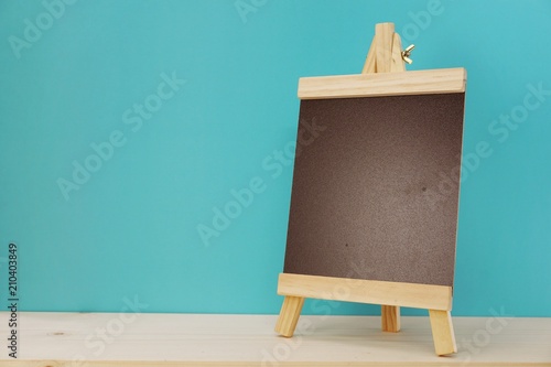 wooden easel artist art painting black space background © may1985