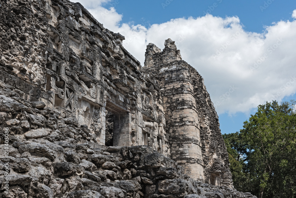 The ruins of the ancient mayan city of hormiguero, campeche, Mexico