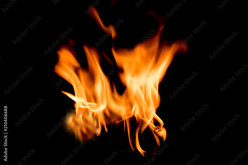 Fototapeta premium There is a fire in the background.