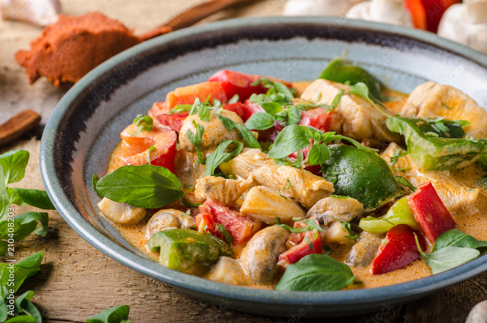 Curry chicken vegetable fresh food Curry chicken vegetable fresh food