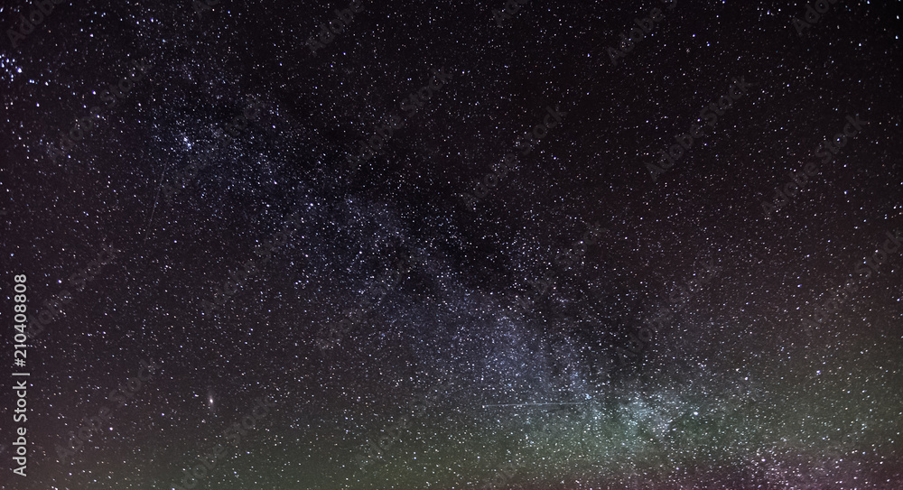Milky way and a little part of northern lights Milky way and a little part of northern lights