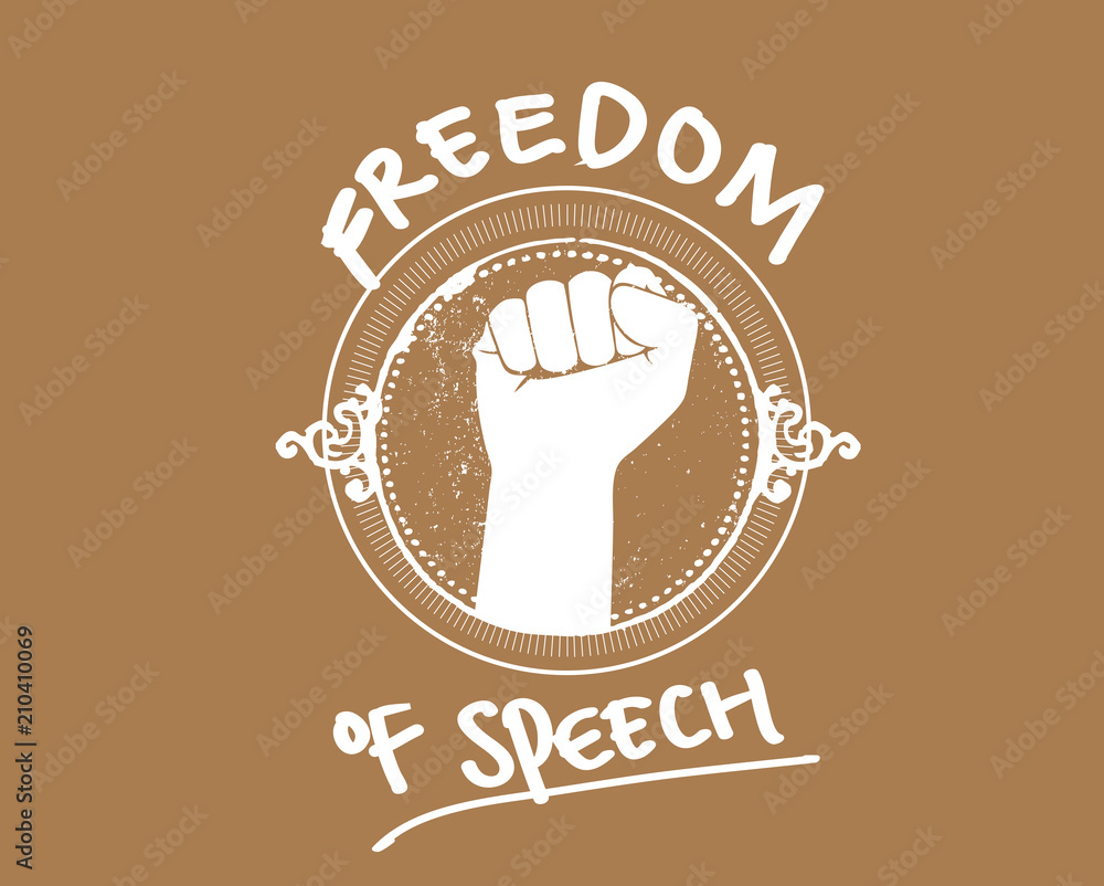 freedom of speech logo vector Векторный объект Stock | Adobe Stock