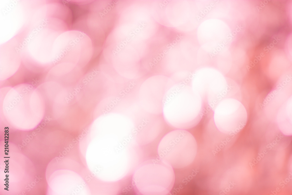 Abstract Blurred pink and orange spring bokeh background