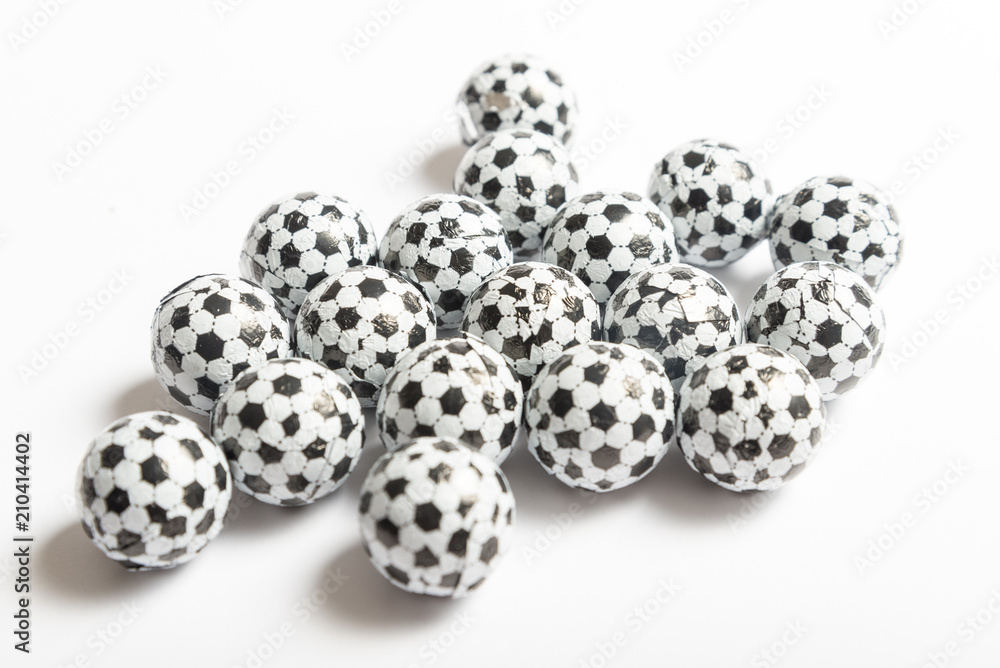 Lot of candy, football ball shaped Lot of candy, football ball shaped
