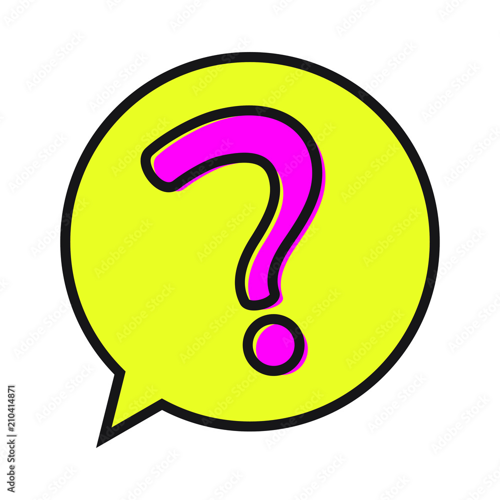 Question mark in a speech bubble vector icon Question mark in a speech bubble vector icon