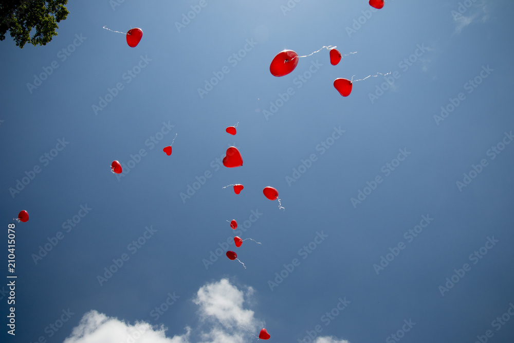 herzförmige Ballons