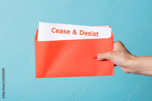 Foto Cease and desist in the red letter