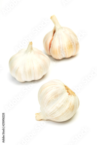 Garlics isolated on white