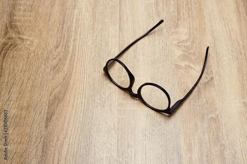Close Up Of Eyeglasses On Table