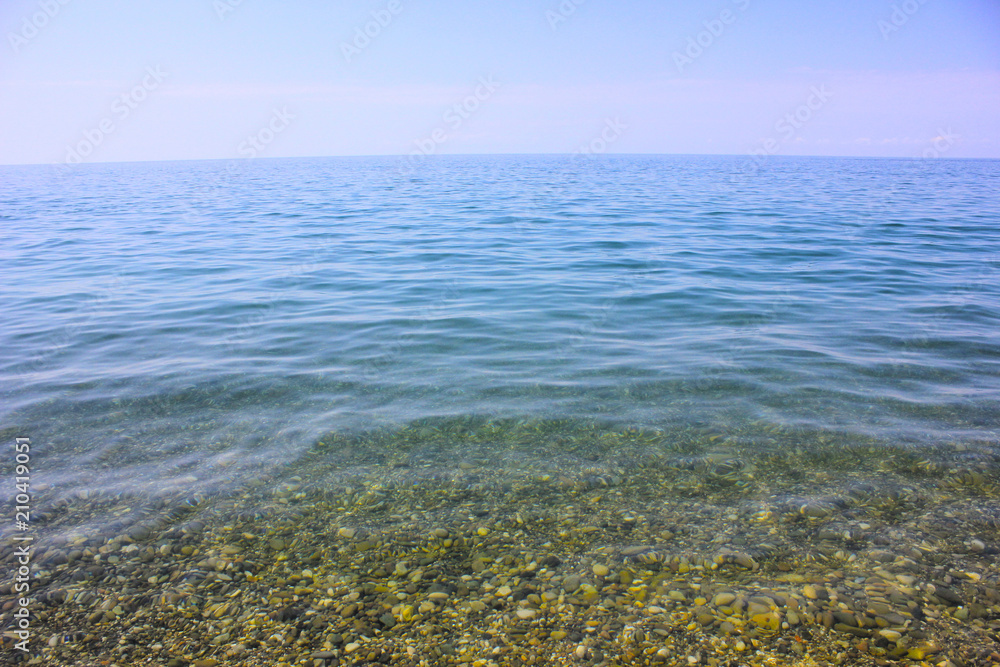 Calm blue clear sea
