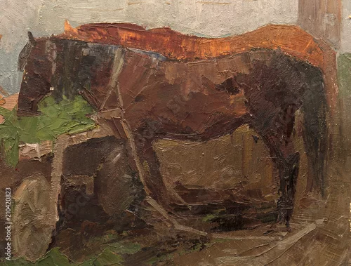 Fototapeta samoprzylepna obraz olejny, ręcznie robiony