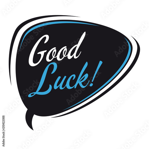 good luck retro speech bubble