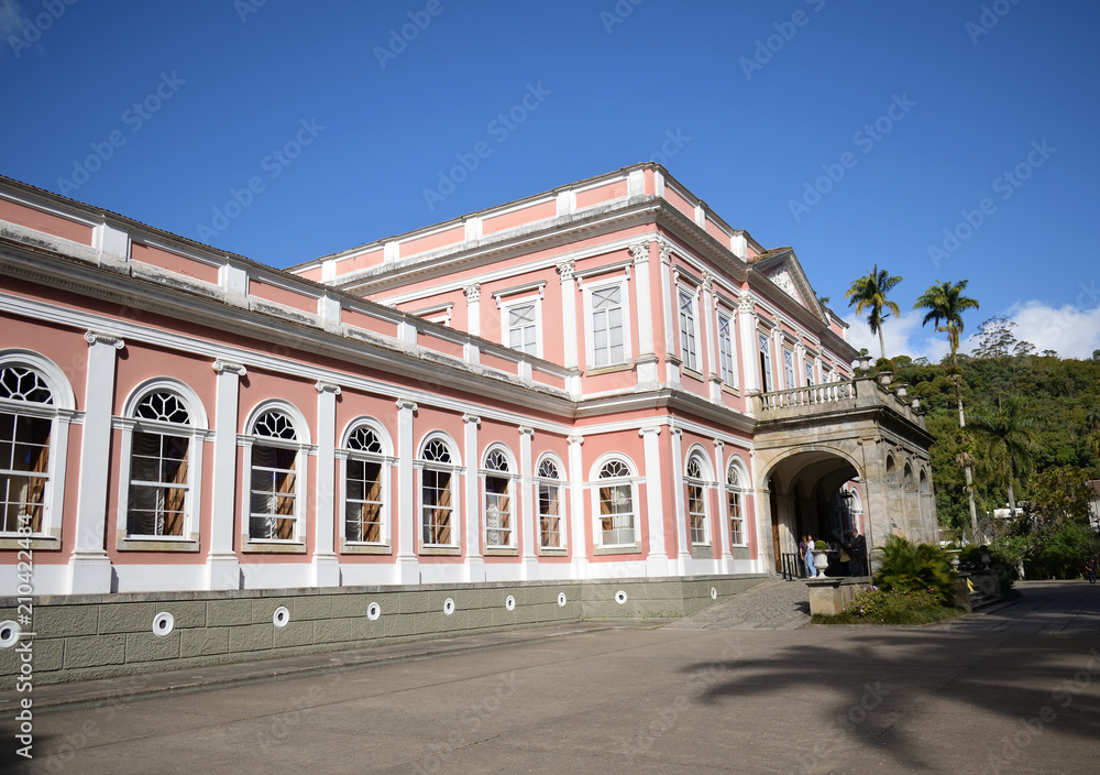 Lateral facade of Imperial Museum of Petropolis, Rio de Janeiro, Brazil