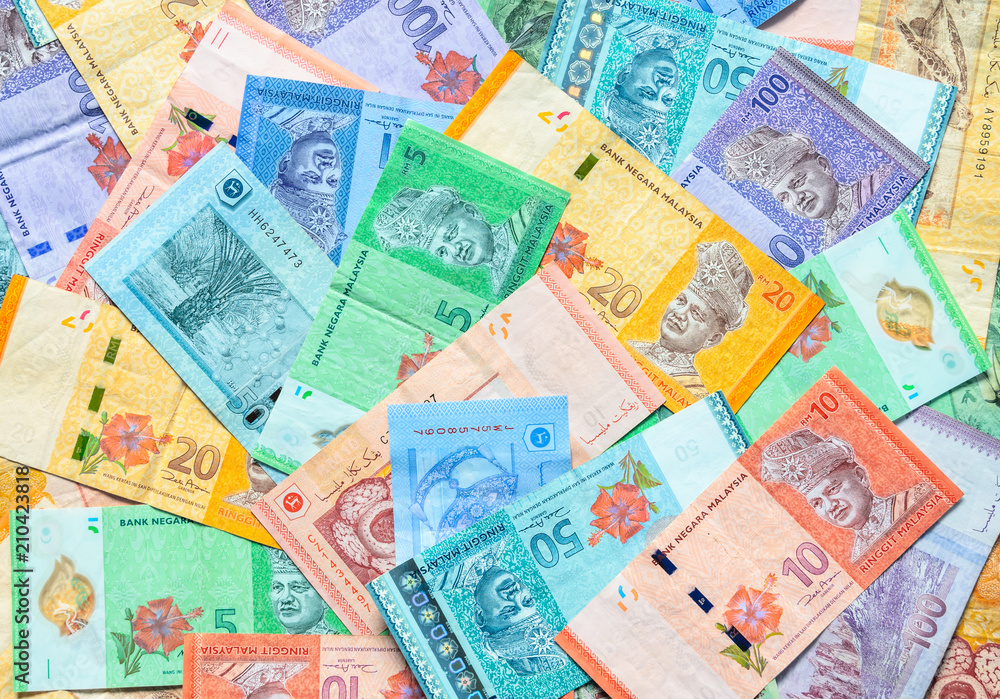 Malaysian ringgit banknotes background. Financial concept. Malaysian ringgit banknotes background. Financial concept.