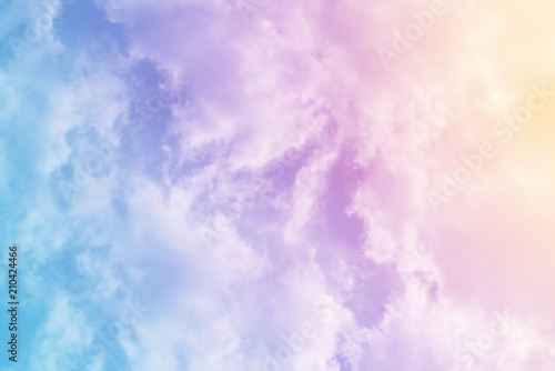 sun and cloud background with a pastel colored