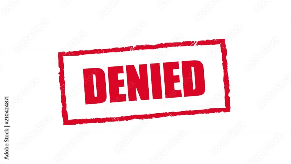 Rubber stamp stamped denied text, alpha channel included Rubber stamp stamped denied text, alpha channel included