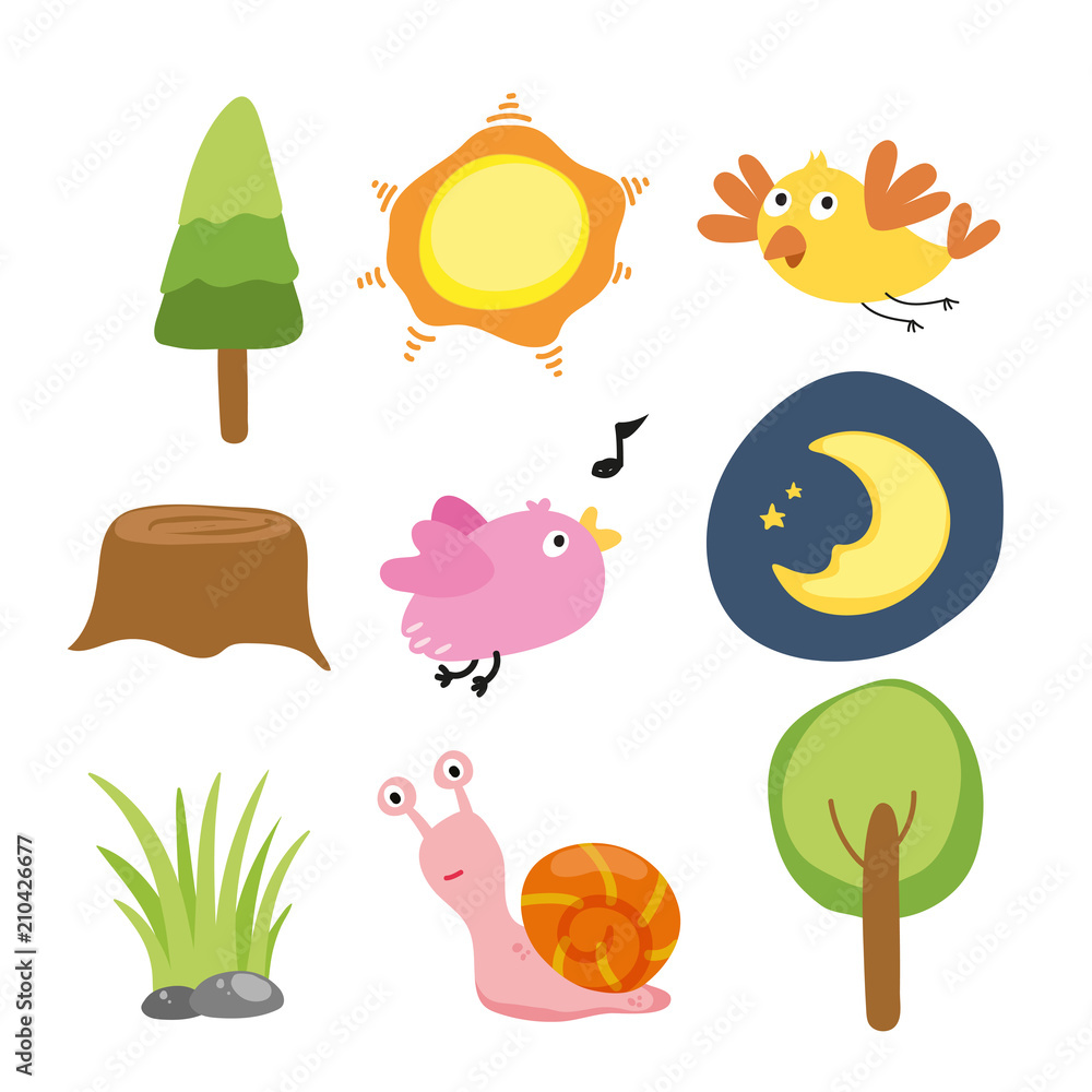 nature collection vector design