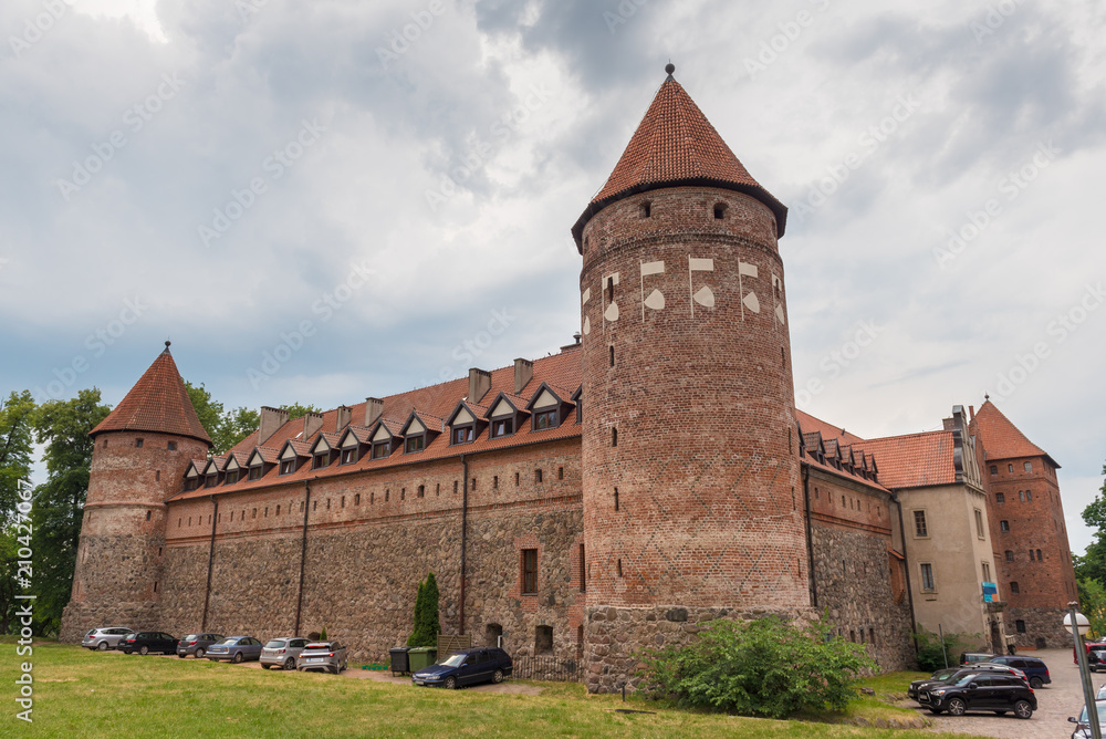 View of gothic teutonic Knights castle in Bytow. Poland