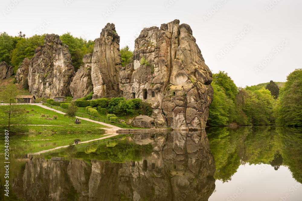 Externsteine summer landscape shot, Horn-Bad Meinberg, NRW - Germany Externsteine summer landscape shot, Horn-Bad Meinberg, NRW - Germany