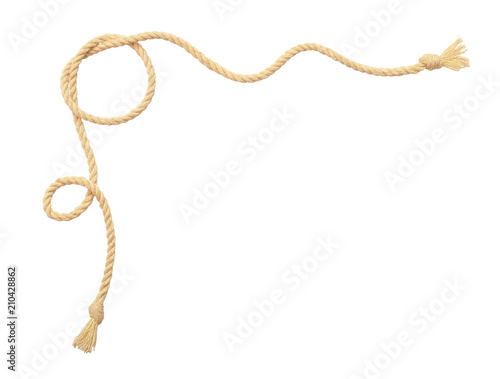 Beige cotton curled rope