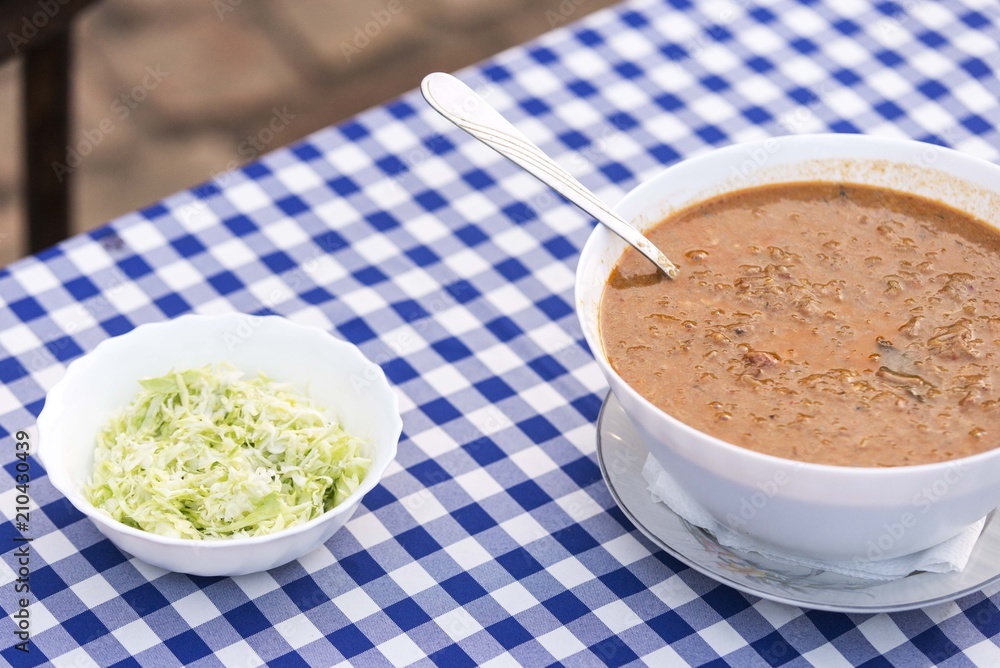 bean soup with sausages bean soup with sausages