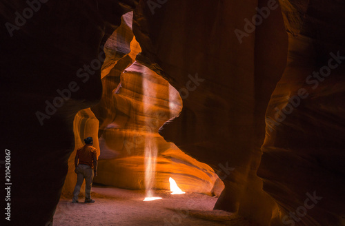  Beautiful of sandstone formations in upper Antelope Canyon, Page, Arizona, USA