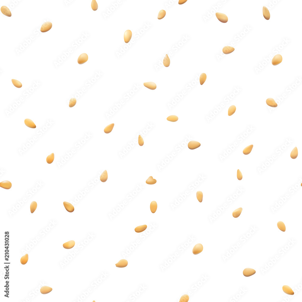 Φωτογραφία Sesame seeds isolated seamless