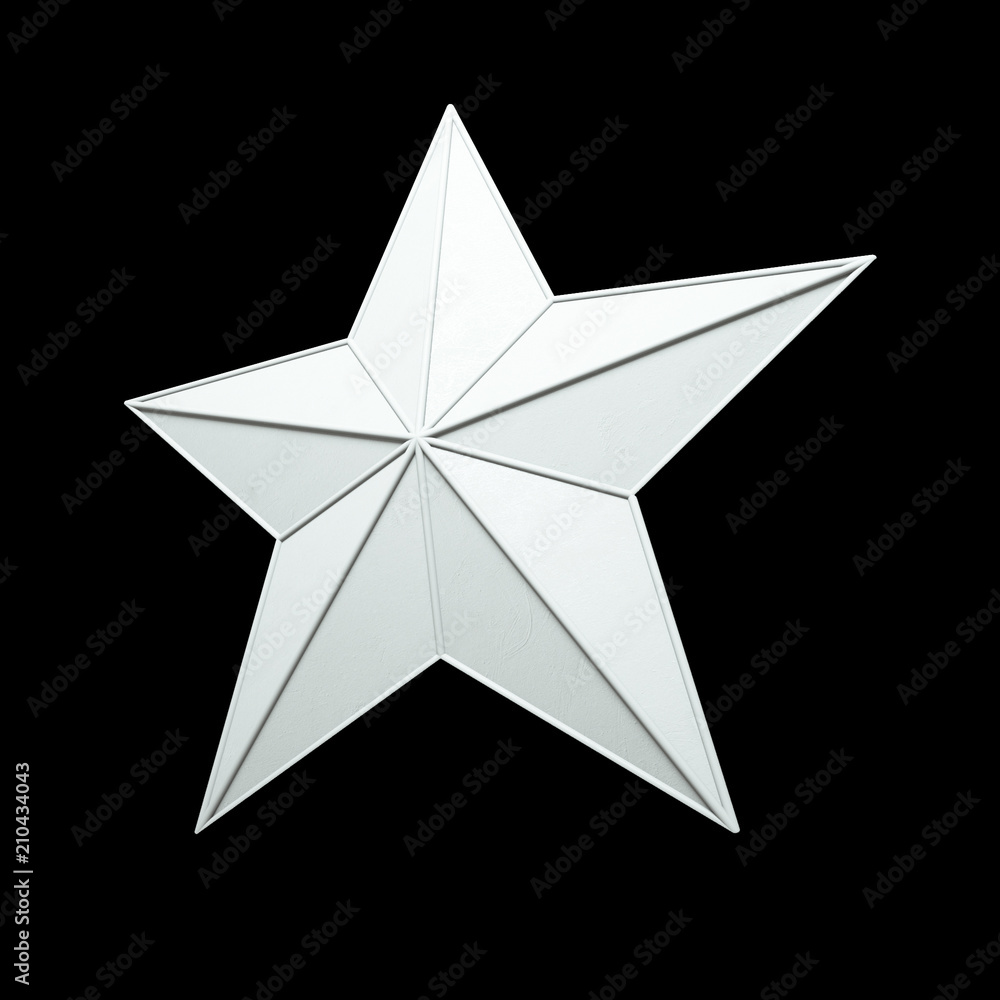 White Star - 3d render isolation White Star - 3d render isolation