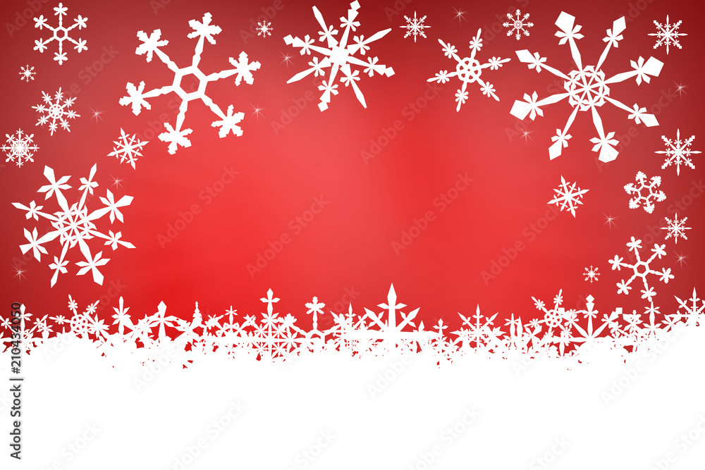 white snowflakes on a red background white snowflakes on a red background