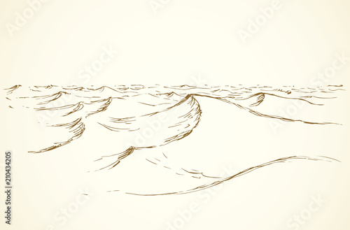 Dunes. Vector drawing