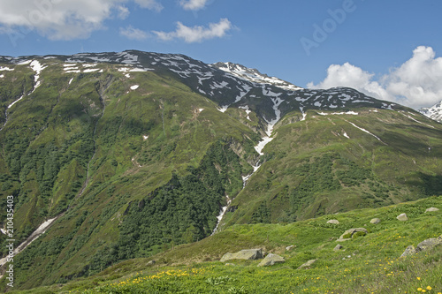Berglandschaft am Furkapass  Urnerseite  Uri  Schweiz