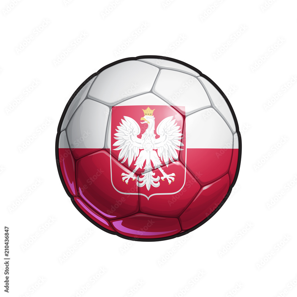 Obraz premium Polish Eagle Flag Football - Soccer Ball