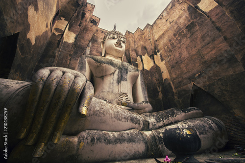 Buddha Image at Sukhothai Historical Park, Thailand photo