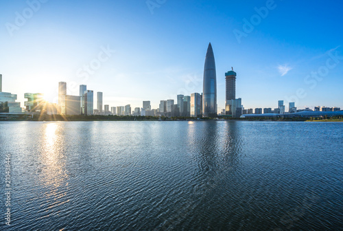 panoramic shenzhen city skyline