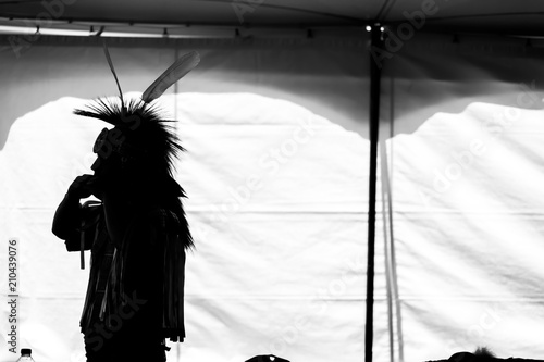 Traditional Aboriginal Pow wow silhouette