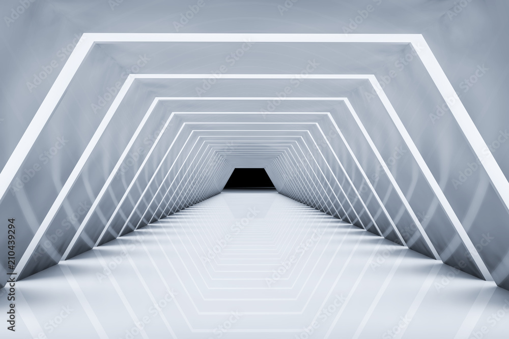 Fototapeta streszczenie wnętrze tunelu 3d