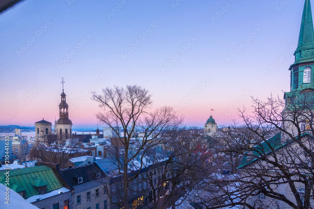 Quebec City at dusk