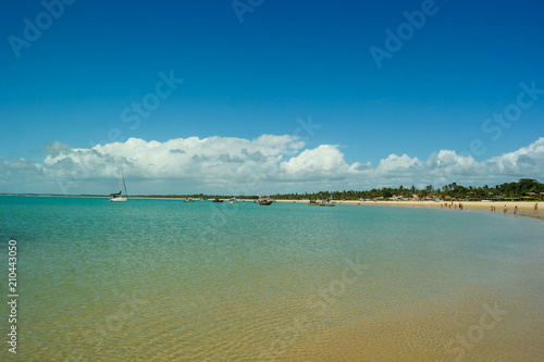 Paradisiac beach coastline  sea  sand and landscape - Paisagem paradis  aca  mar  praia e areia  seascapes from Bahia - Brazil 