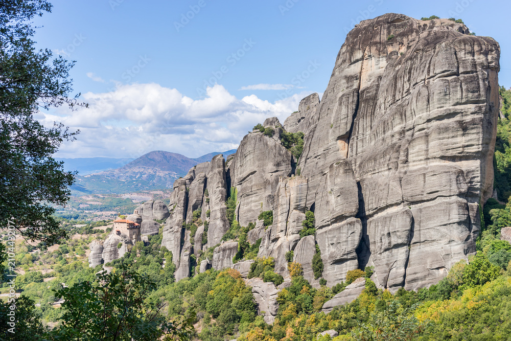 Monastery of St. Nicholas Anapavsa panoramic view, Meteora Monasteries, Trikala, Thessaly, Greece Monastery of St. Nicholas Anapavsa panoramic view, Meteora Monasteries, Trikala, Thessaly, Greece