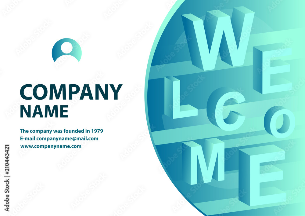 Fototapeta premium Isometric design of banner with typography. Company page. Web. Vector illustration design.