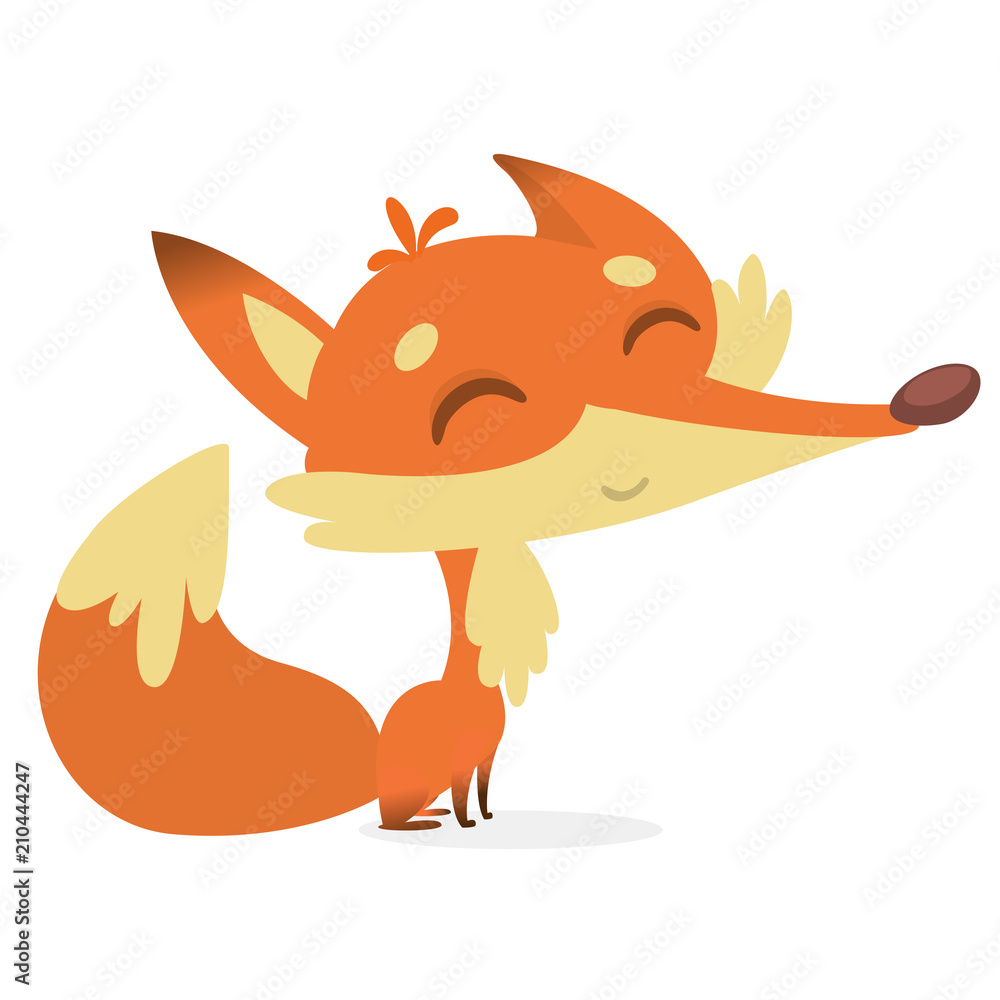 Cute cartoon fox character. Vector illustration Cute cartoon fox character. Vector illustration