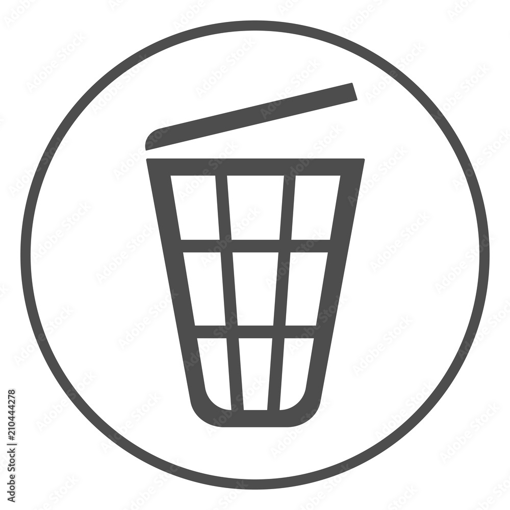Recycle bin sign. Vector icon. Recycle bin sign. Vector icon.