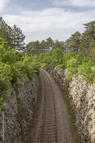 Bahntrasse in Slowenien