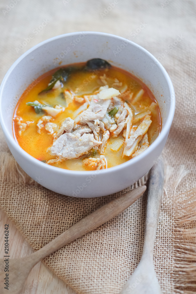 Curry Soft bamboo shoots with chicken Curry Soft bamboo shoots with chicken