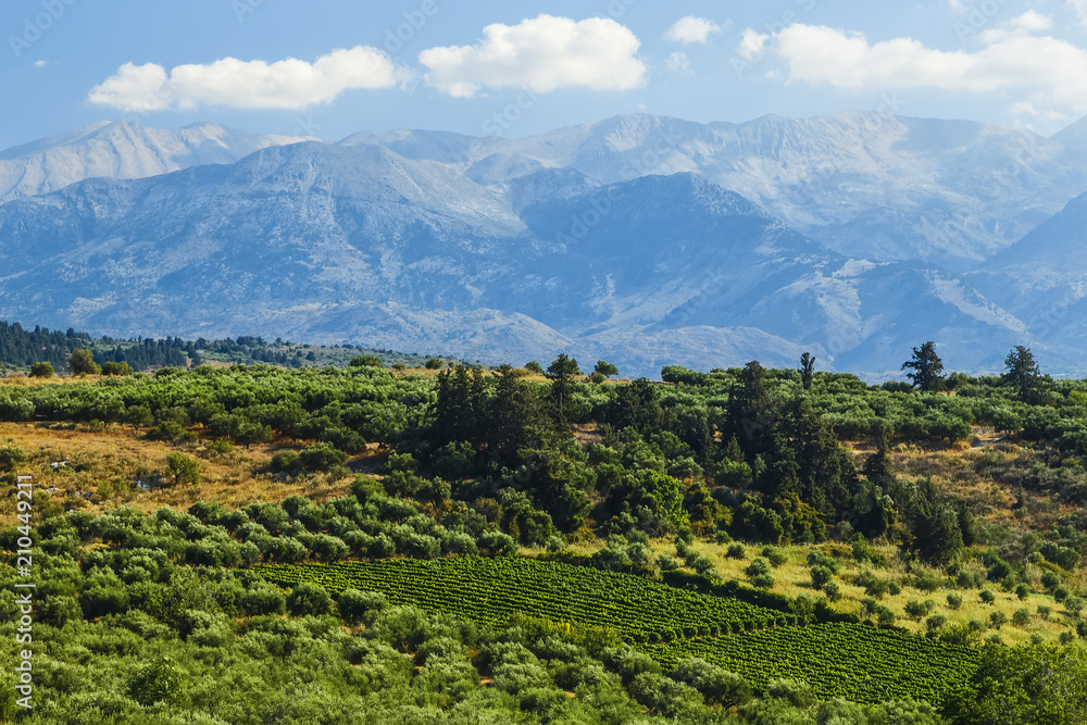 picturesque plateau in Greece on the island of Crete