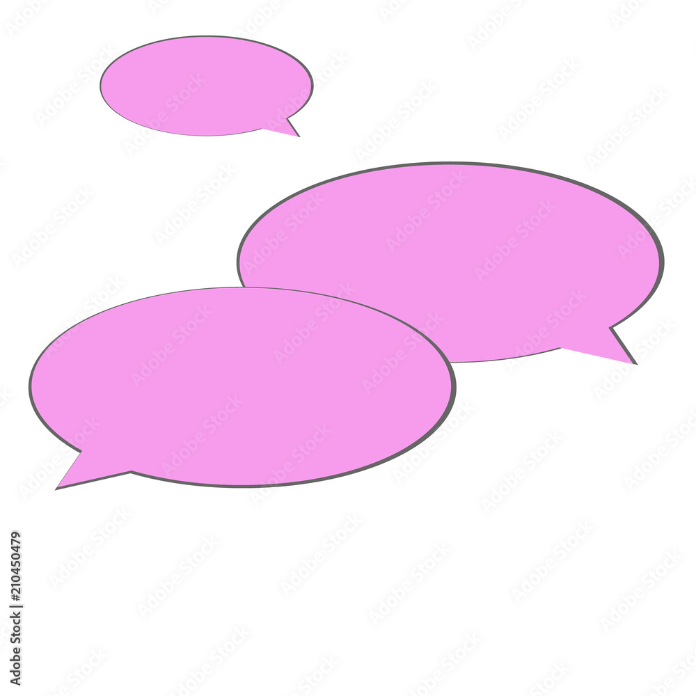 Blank pink speech bubbles, chat bubbles, messages Blank pink speech bubbles, chat bubbles, messages